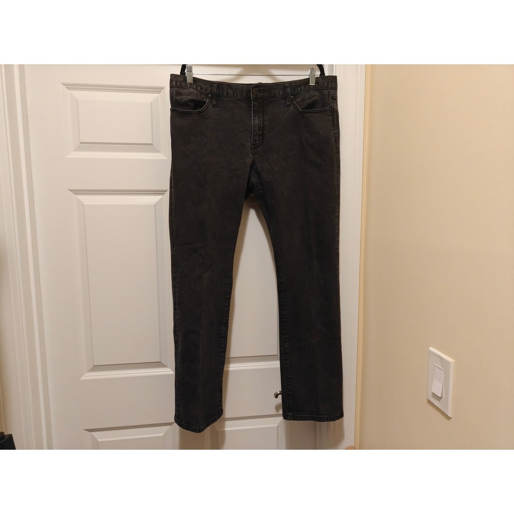 Guess Los Angeles Del Mar Fit Slim Straight Jeans Washed Black Mens 38 x 30